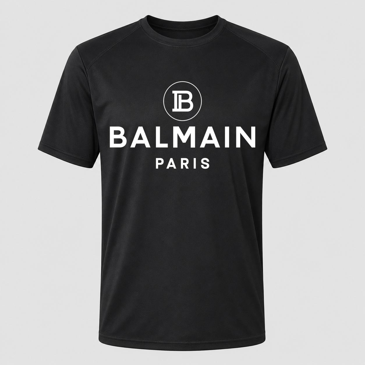 Men's Balmain Paris White Performance T-Shirt - Black