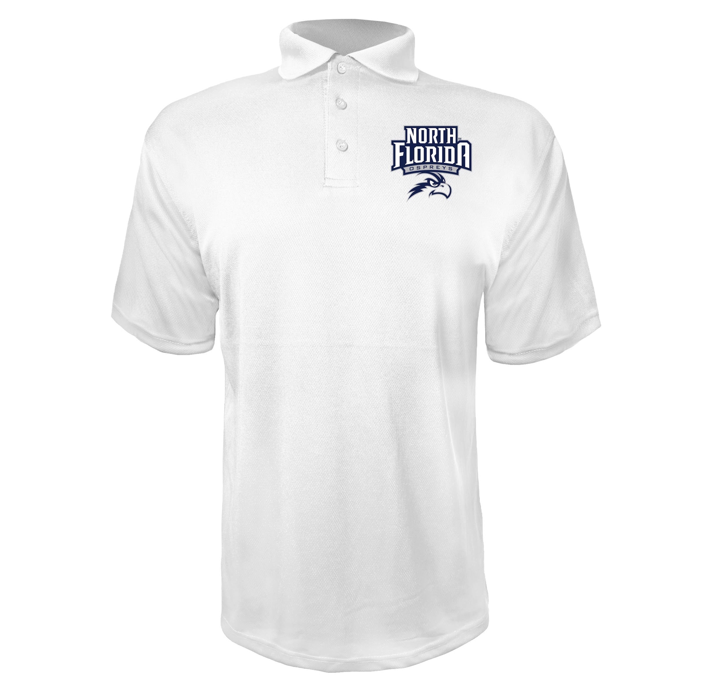 UNF Ospreys White polyester polo