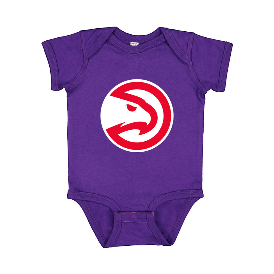 Atlanta Hawks Baby Romper Onesie - Purple