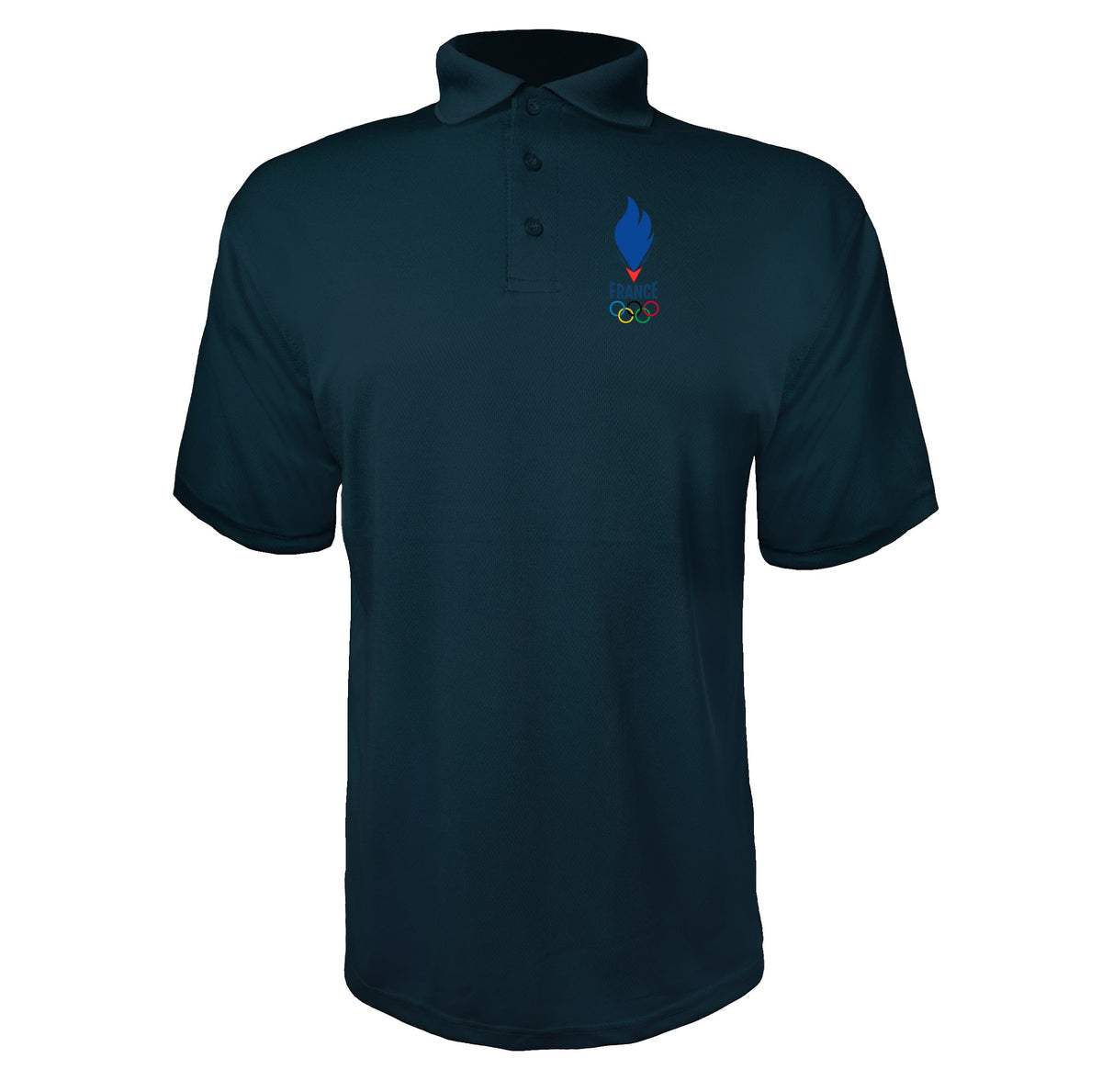 France 2024 Navy polyester polo