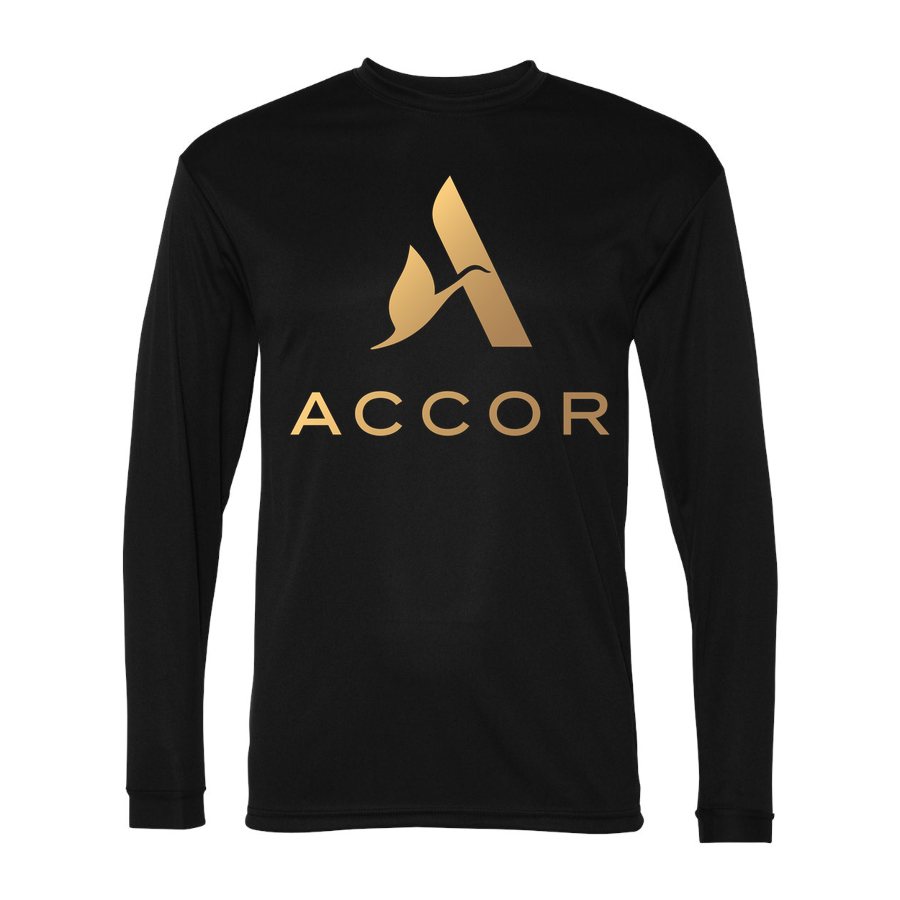 Men's Accor Polyester Long Sleeve T-Shirt - Black