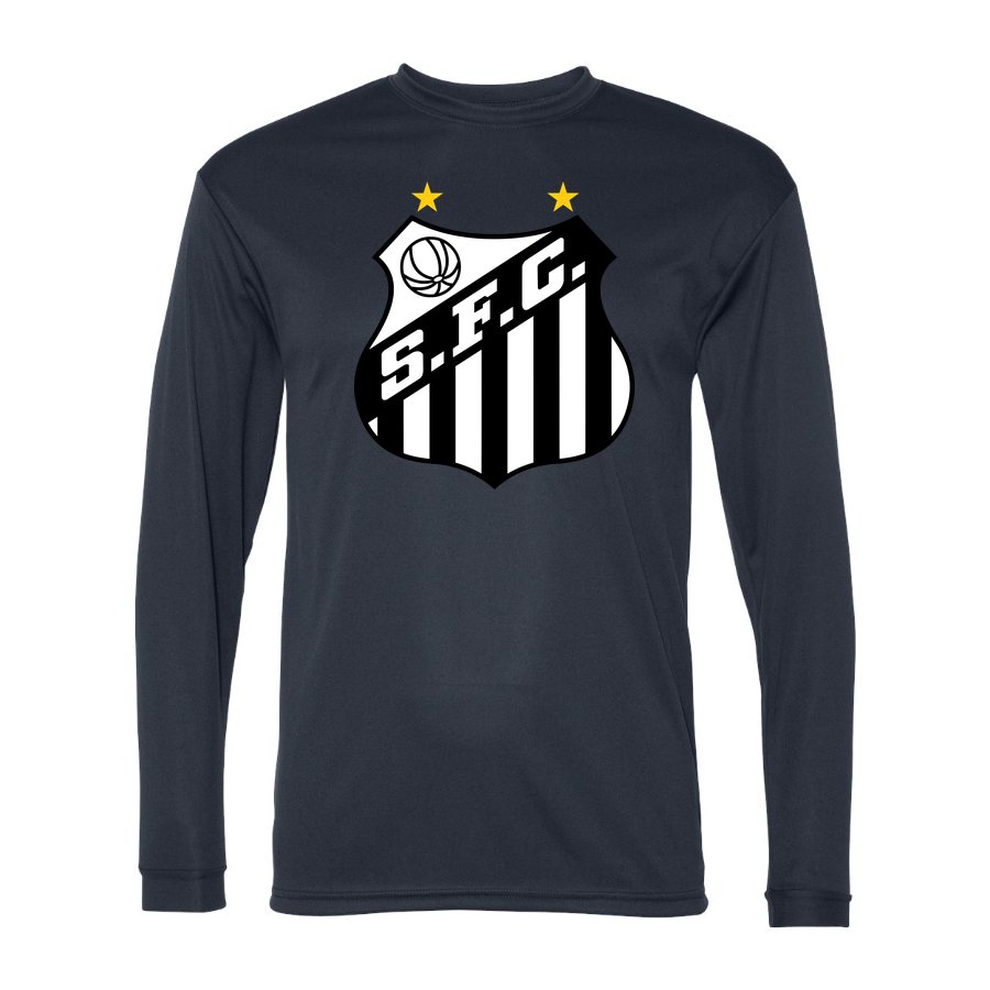 Men's Santos FC Polyester Long Sleeve T-Shirt - Navy