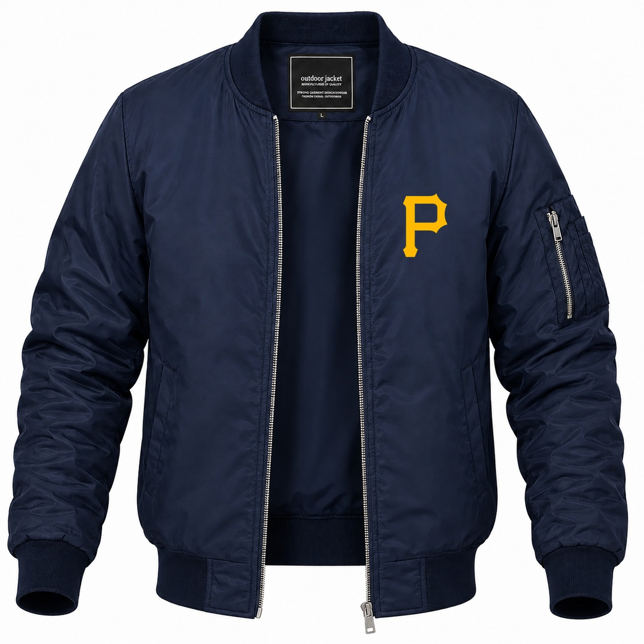 Men's Pittsburgh Pirates Lightweight Bomber Jacket - Navy
