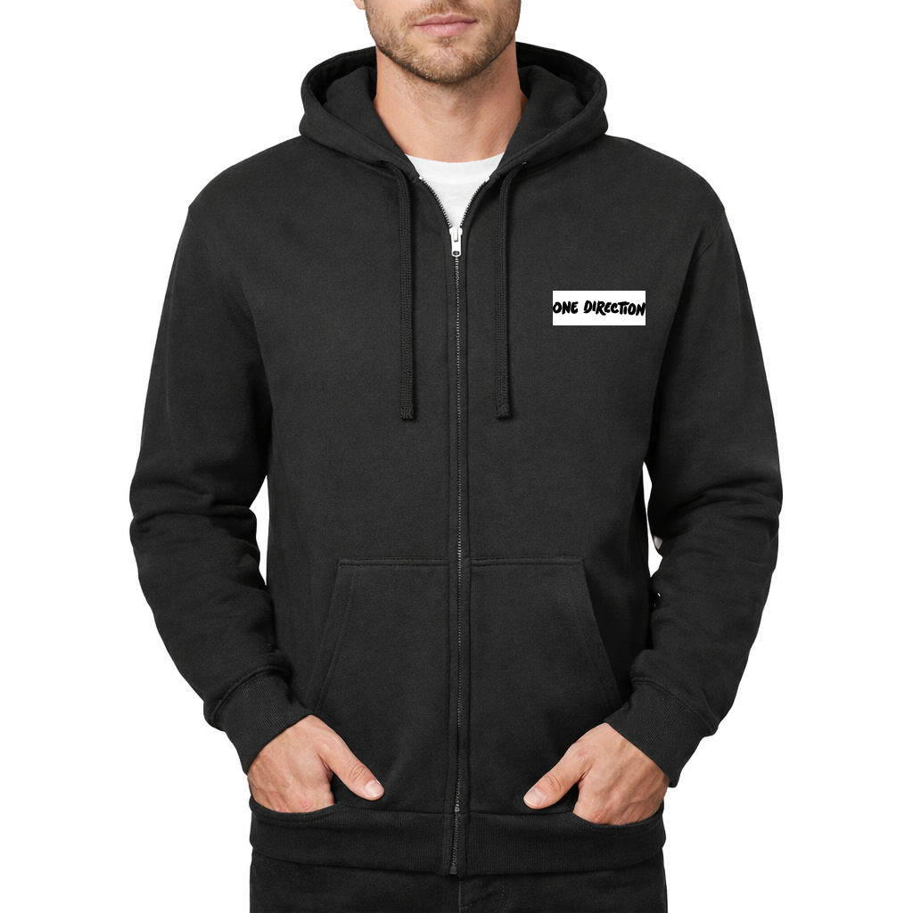 One Direction Zipper Hoodie - Black