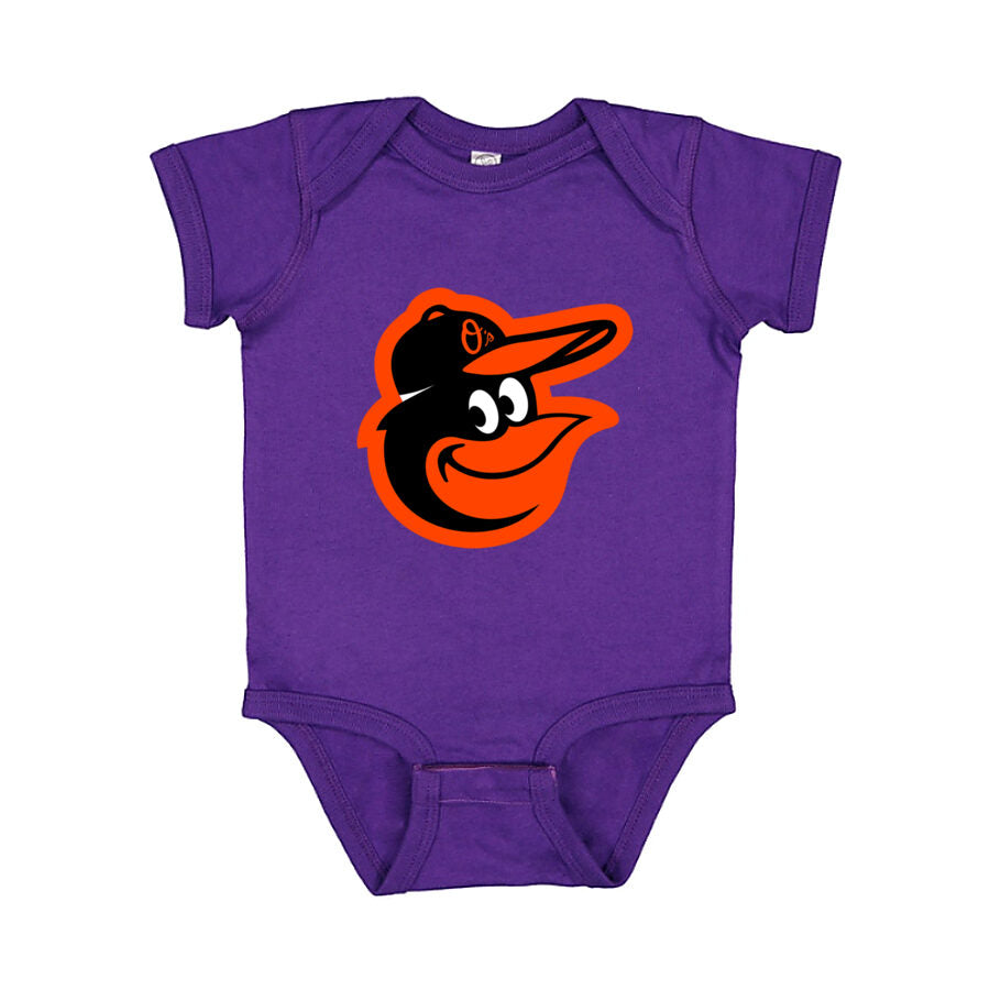 Baltimore Orioles Baby Romper Onesie - Purple
