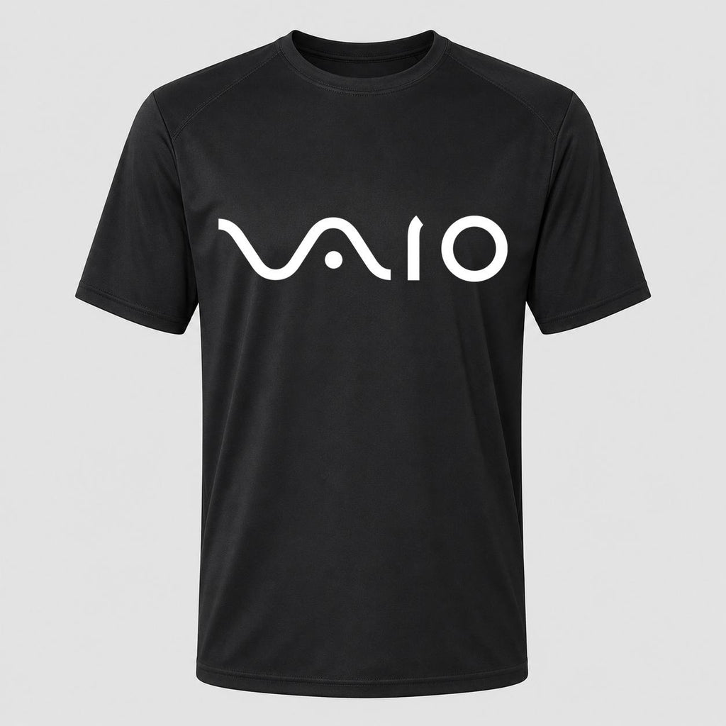 Men's Sony VAIO White Performance T-Shirt - Black