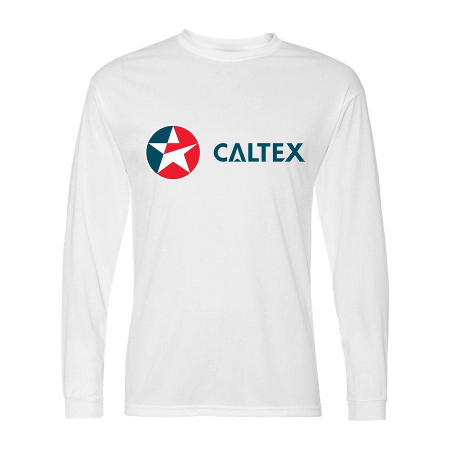 Men's Caltex Polyester Long Sleeve T-Shirt - White