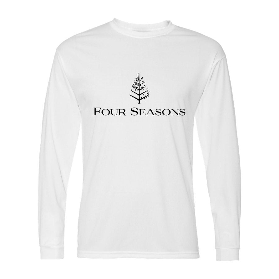 Men's Four Seasons Polyester Long Sleeve T-Shirt - White