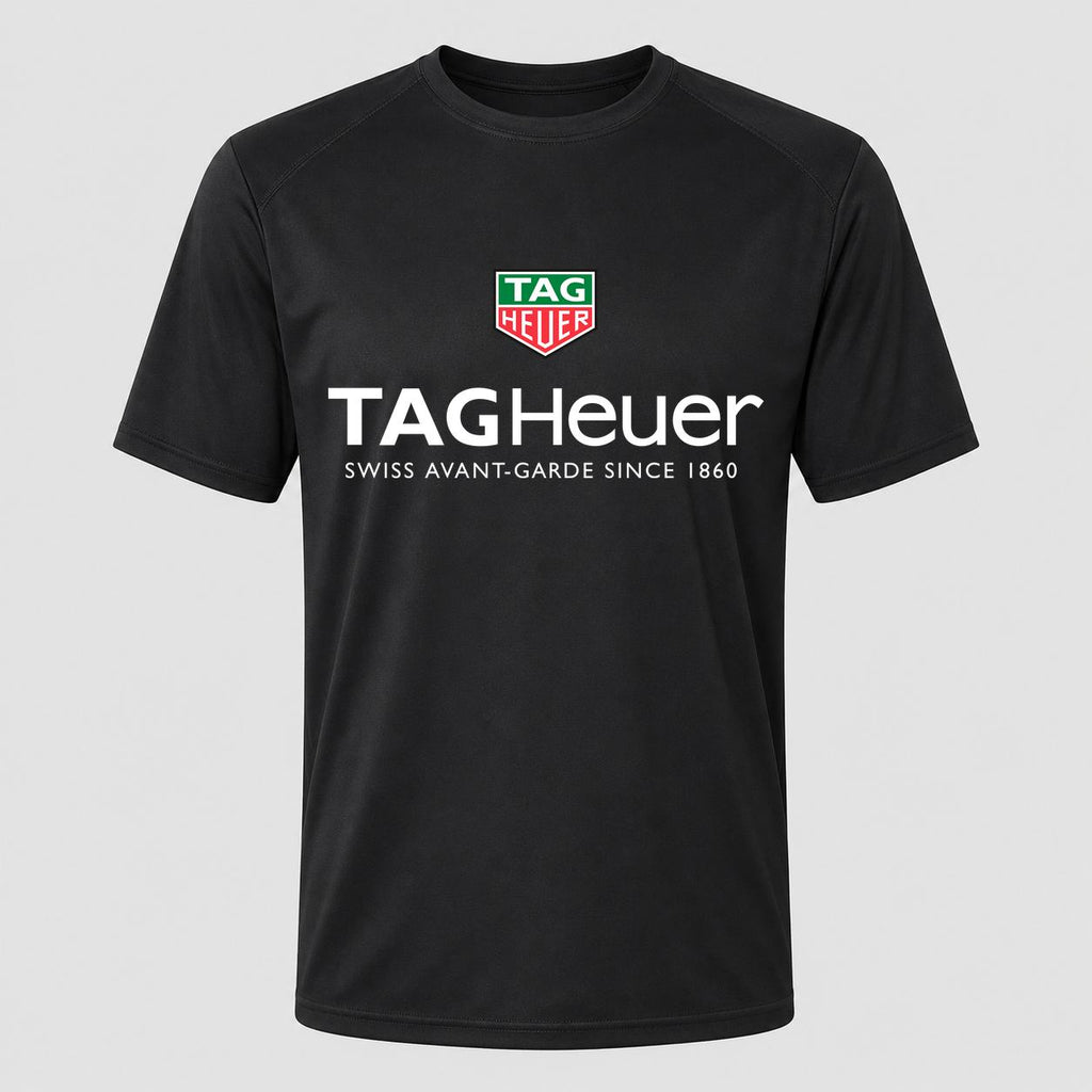 Men's TAG Heuer White Performance T-Shirt - Black