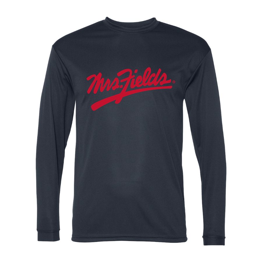 Men's Mrs. Fields Polyester Long Sleeve T-Shirt - Navy