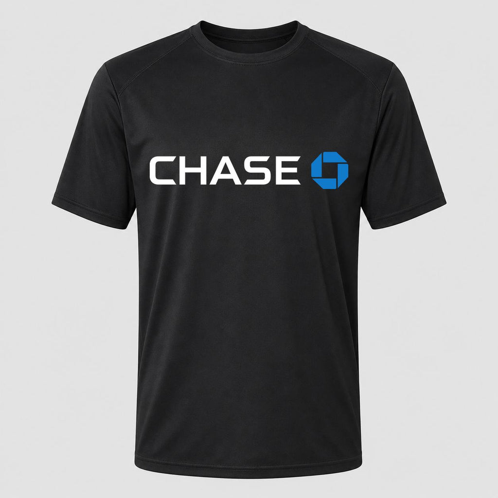 Men's Chase White Performance T-Shirt - Black