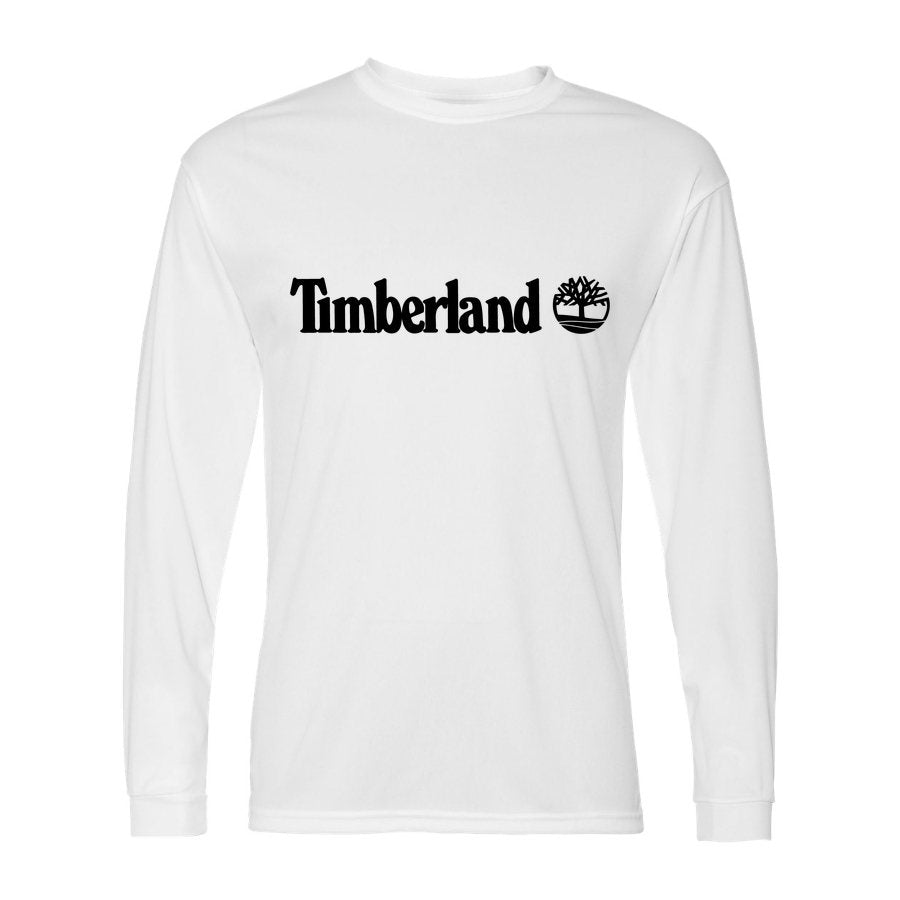 Men's Timberland Polyester Long Sleeve T-Shirt - White