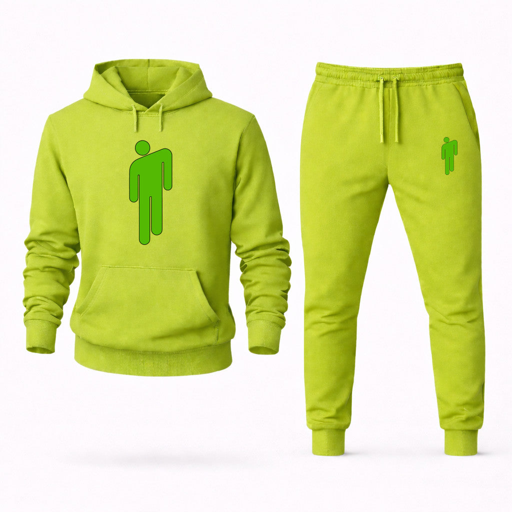 Billie Eilish Hoodie and Joggers Set - Lime Green