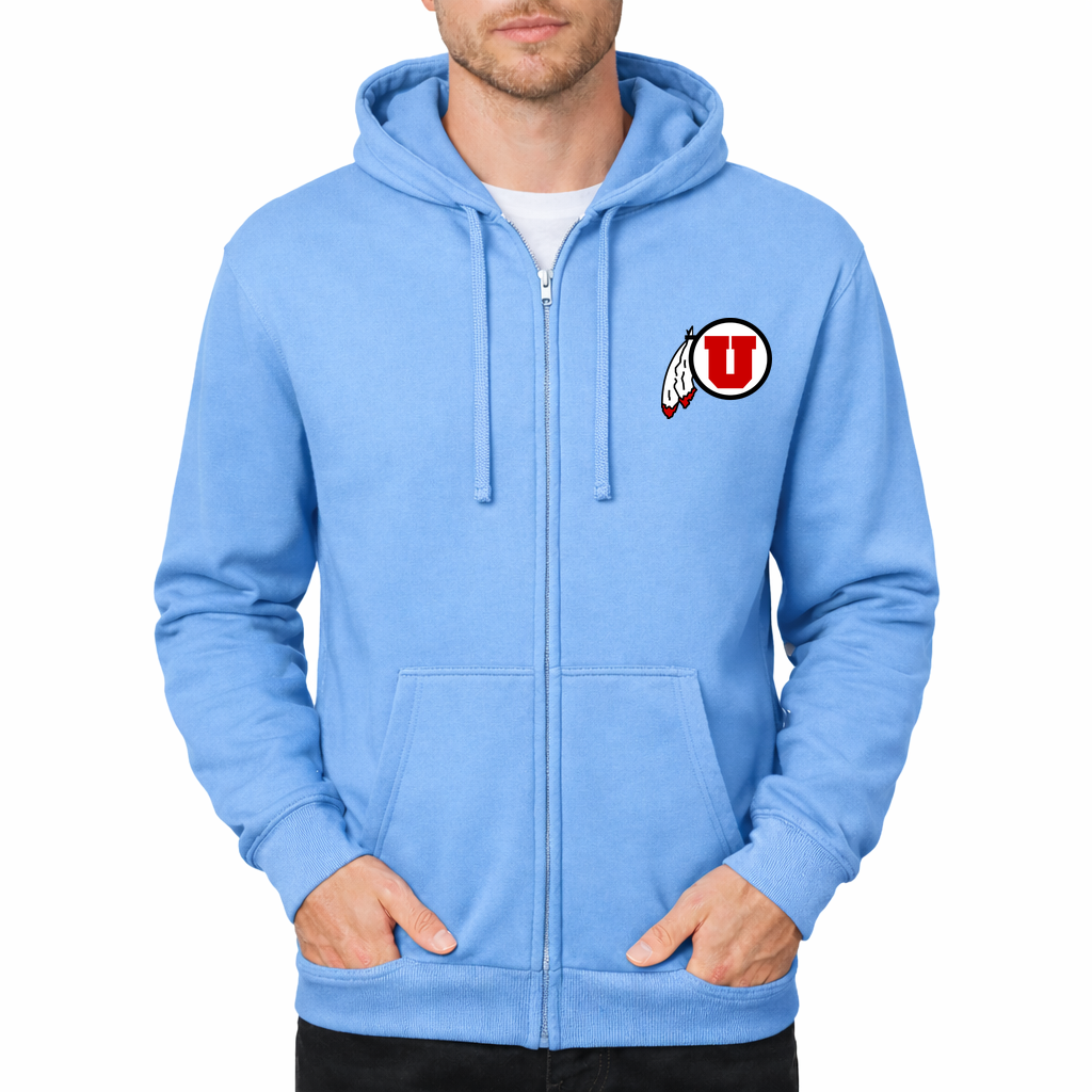 Men's Utah Utes Zipper Hoodie - Sky Blue