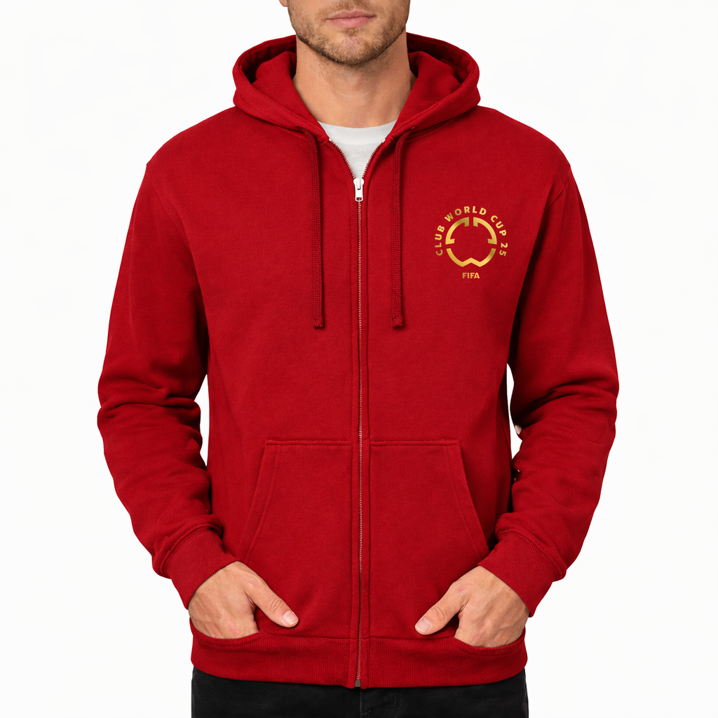 Club World Cup 2025 Zipper Hoodie - Red
