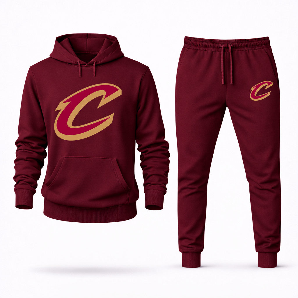 Cleveland Cavaliers Hoodie and Joggers Set - Burgundy