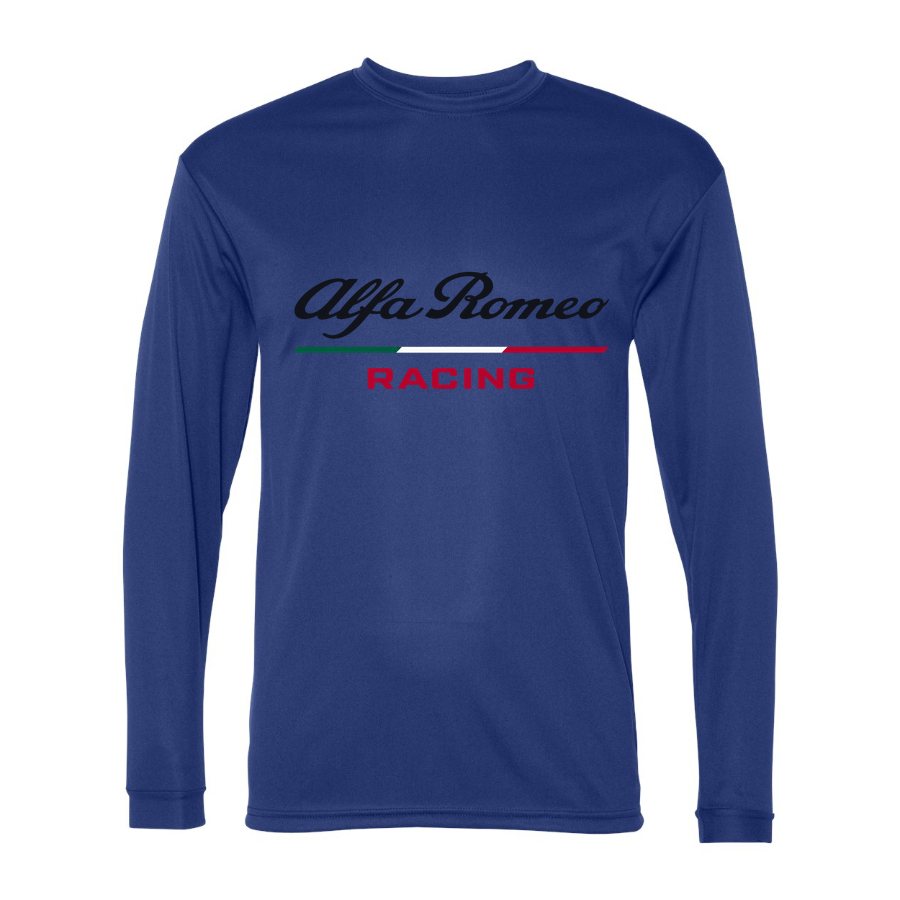 Men's Alfa Romeo Racing Polyester Long Sleeve T-Shirt - Royal Blue