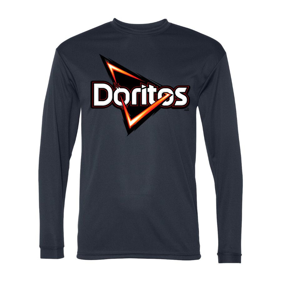Men's Doritos food Polyester Long Sleeve T-Shirt - Navy