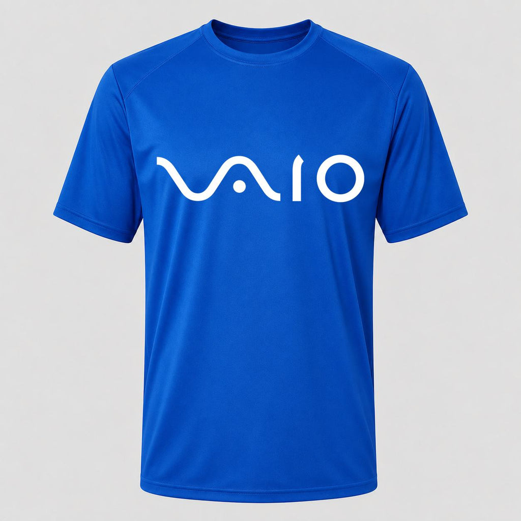 Men's Sony VAIO White Performance T-Shirt - Royal Blue