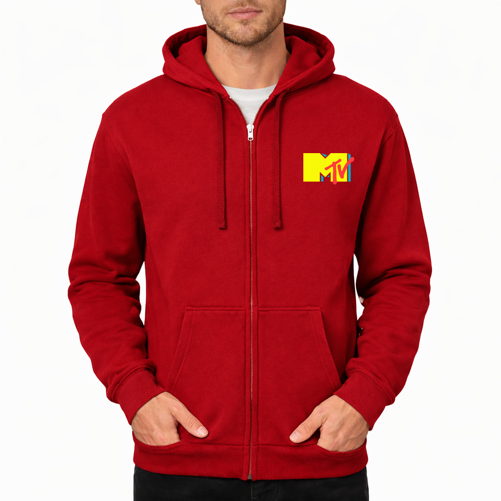 mtv Zipper Hoodie - Red