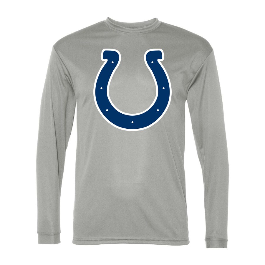 Men's Indianapolis Colts Polyester Long Sleeve T-Shirt - Silver