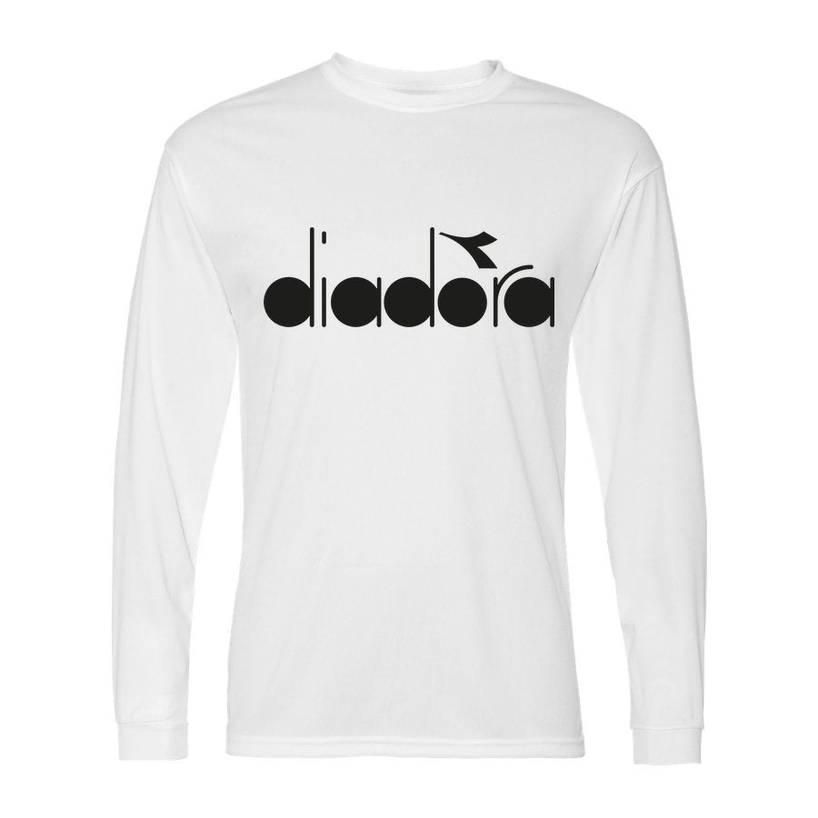 Men's Diadora Polyester Long Sleeve T-Shirt - White