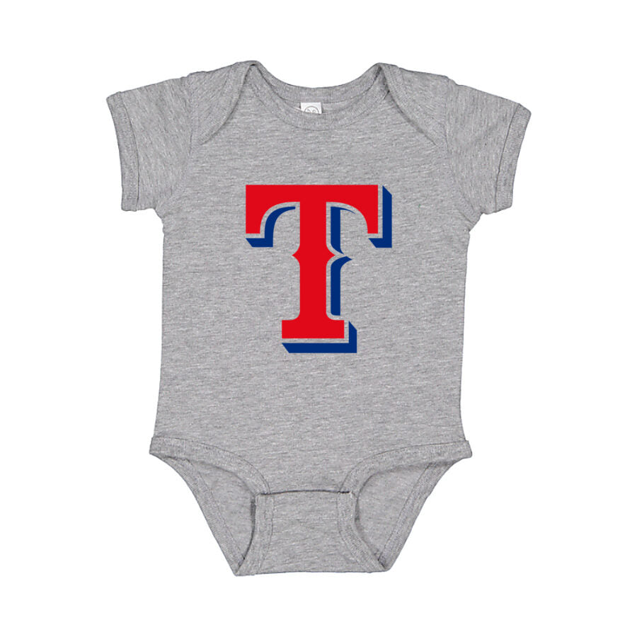 Texas Rangers Baby Romper Onesie - Gray
