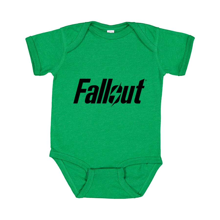 Fallout Black Logo Baby Romper Onesie - Green