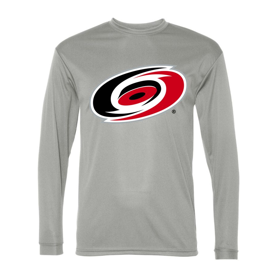 Men's Carolina Hurricanes Polyester Long Sleeve T-Shirt - Silver
