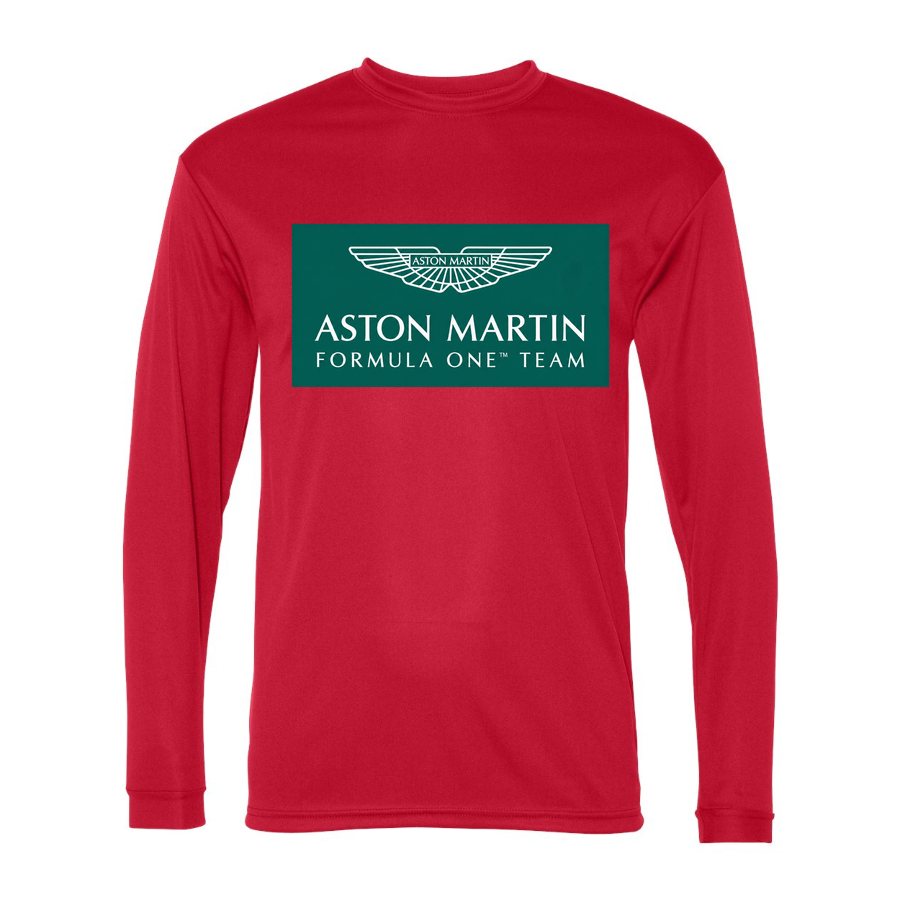 Men's Aston Martin Formula One Team Polyester Long Sleeve T-Shirt - Red