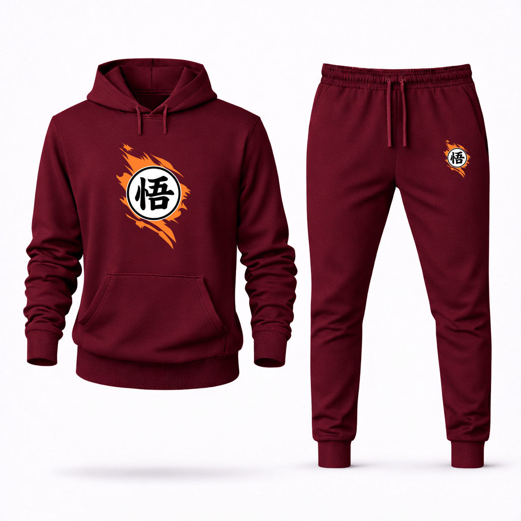 Dragon Ball Z Hoodie and Joggers Set - Burgundy