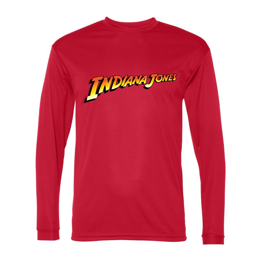 Men's Indiana Jones Polyester Long Sleeve T-Shirt - Red