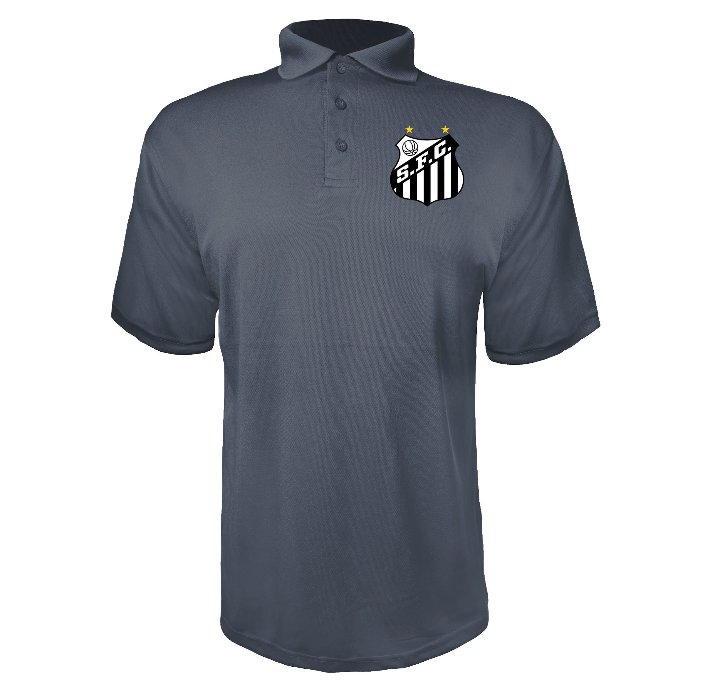 Santos FC Charcoal polyester polo