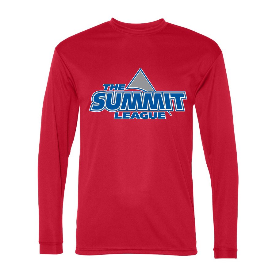 Men's The Summit League Polyester Long Sleeve T-Shirt - Red