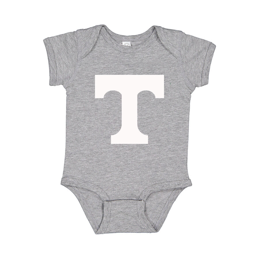 Tennessee Volunteers White Logo Baby Romper Onesie - Gray