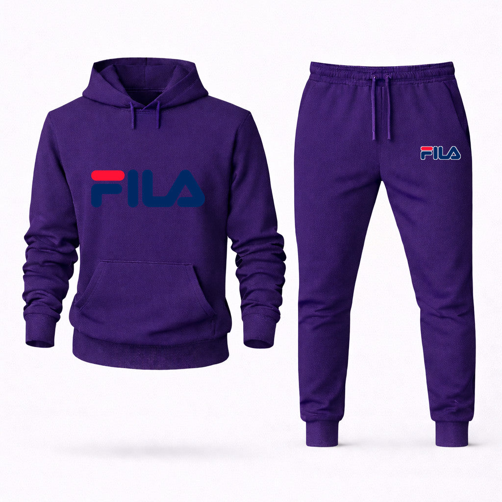 Fila Hoodie and Joggers Set - Purple