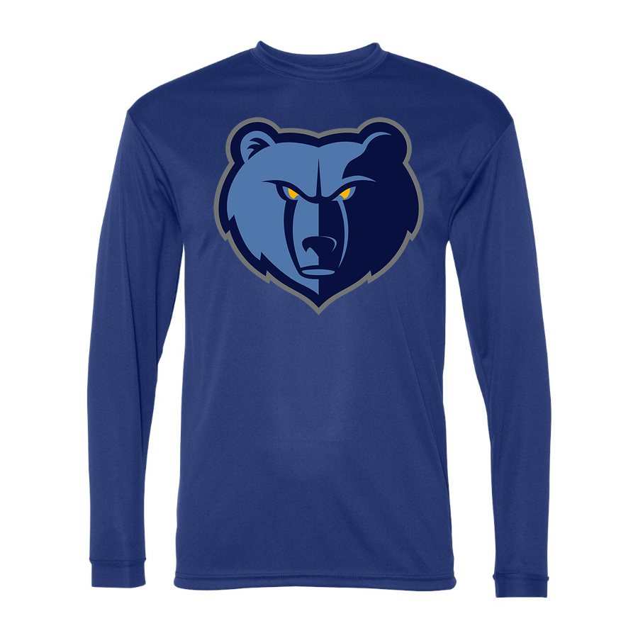 Men's Memphis Grizzlies Polyester Long Sleeve T-Shirt - Royal Blue