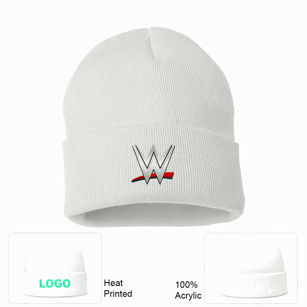 WWE Wrestling Beanie Hat - White