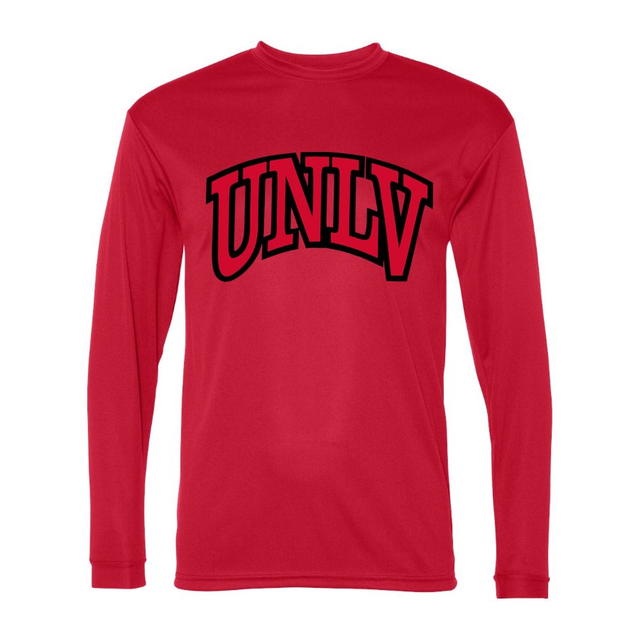 Men's UNLV Rebels Polyester Long Sleeve T-Shirt - Red