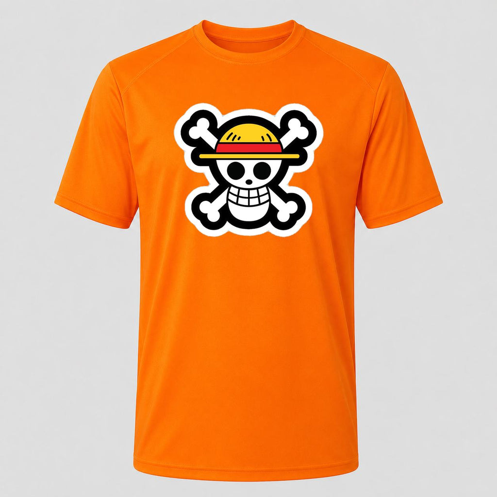 Men's Straw Hat Luffy Performance T-Shirt - Orange