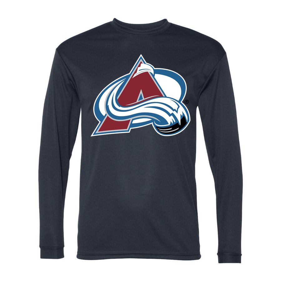 Men's Colorado Avalanche Polyester Long Sleeve T-Shirt - Navy