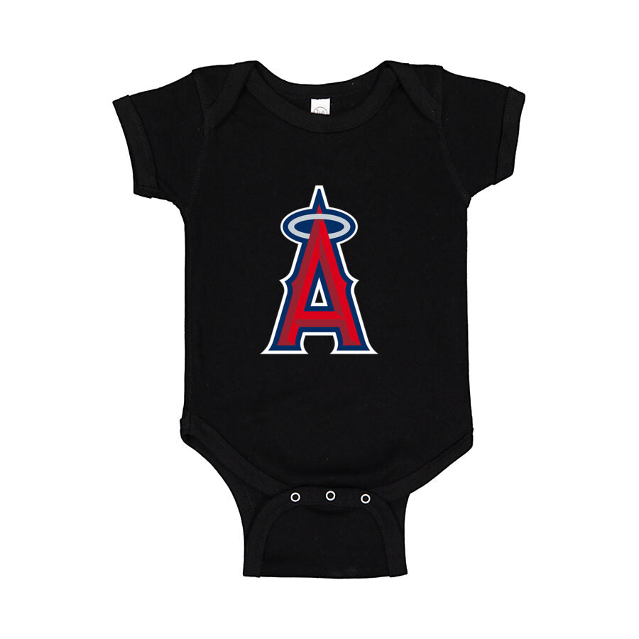 Los Angeles Angels Baby Romper Onesie - Black