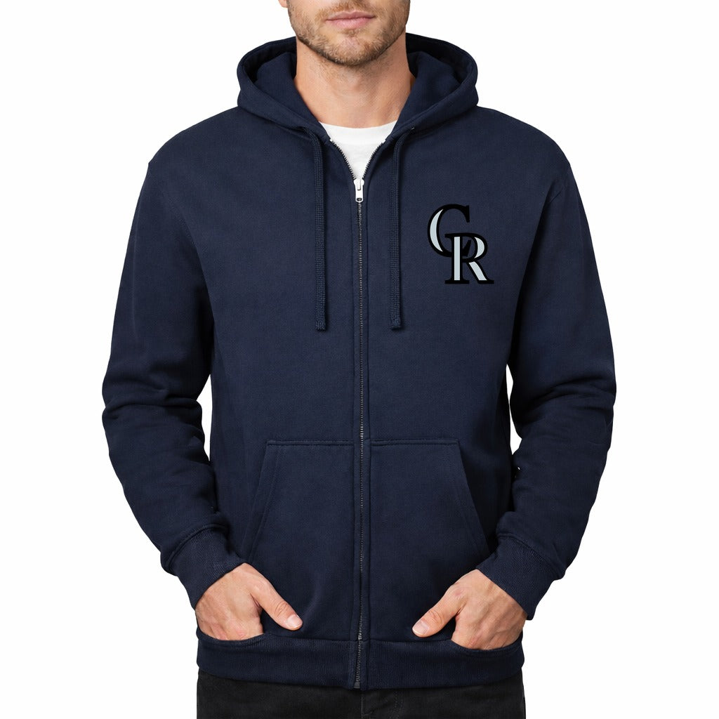Men's Colorado Rockies Zipper Hoodie - Navy