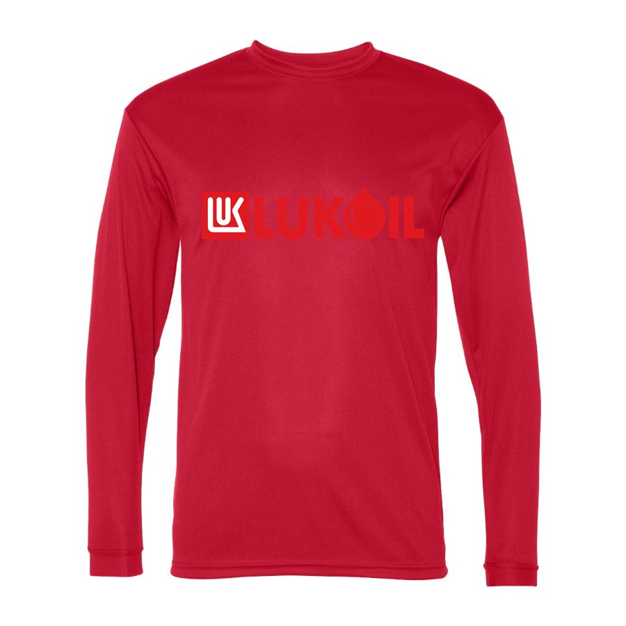 Men's Lukoil Polyester Long Sleeve T-Shirt - Red