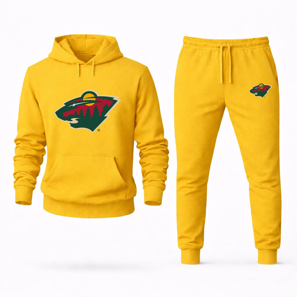 Minnesota Wild Hoodie and Joggers Set - Yellow