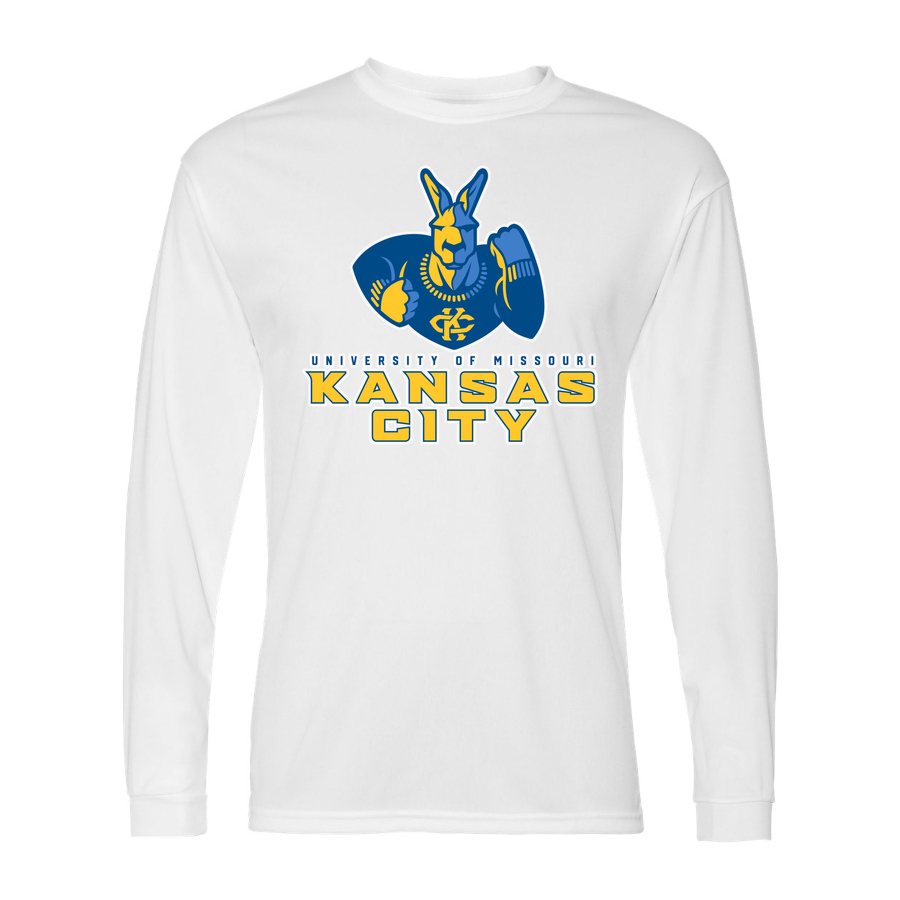 Men's UMKC Kangaroos Polyester Long Sleeve T-Shirt - White