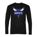 Men's Charlotte Hornets Polyester Long Sleeve T-Shirt - Black