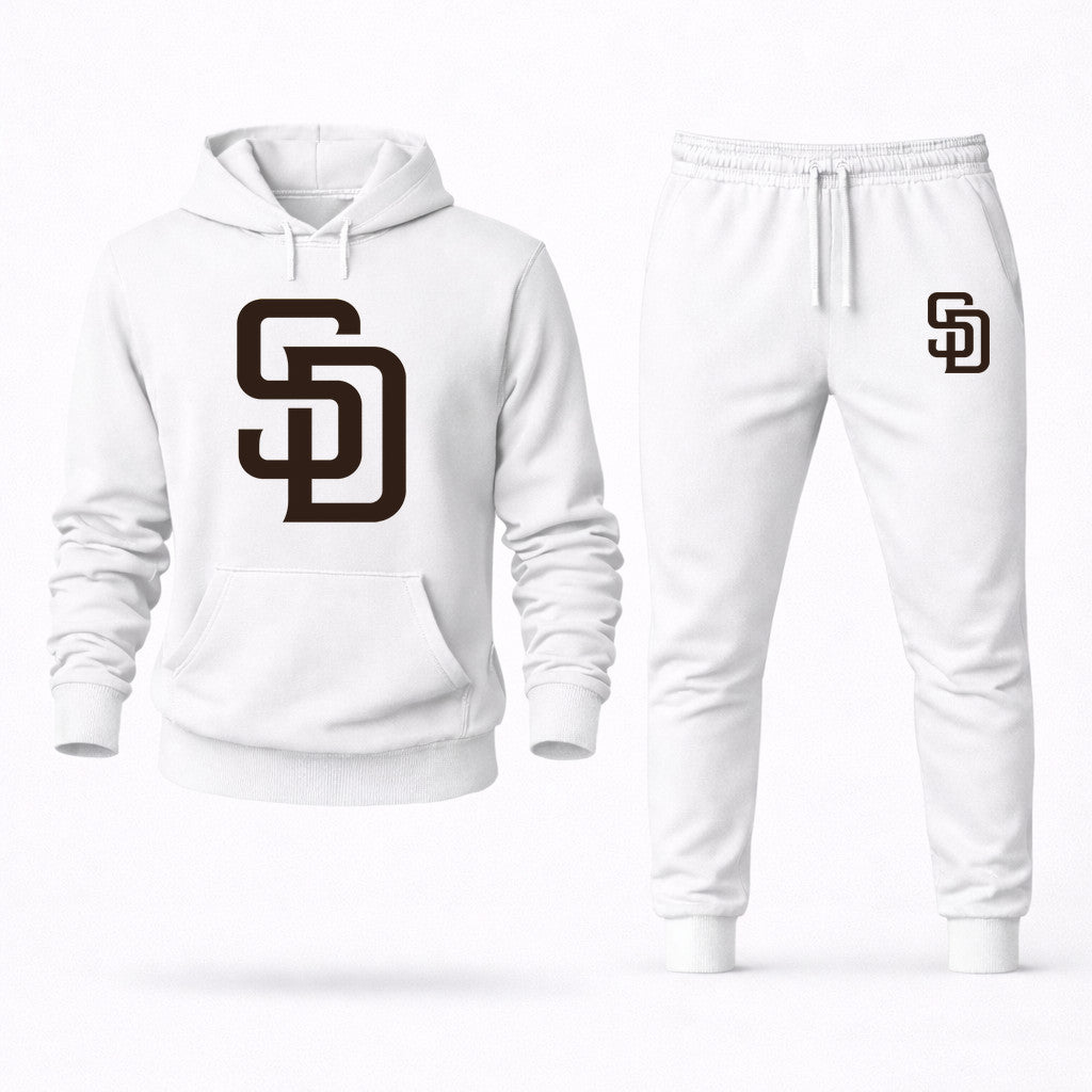 San Diego Padres Hoodie and Joggers Set - White