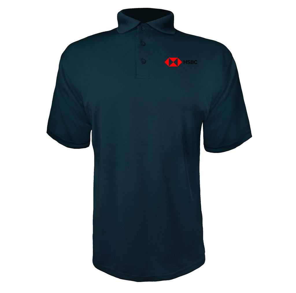 HSBC men's polyester polo in Navy