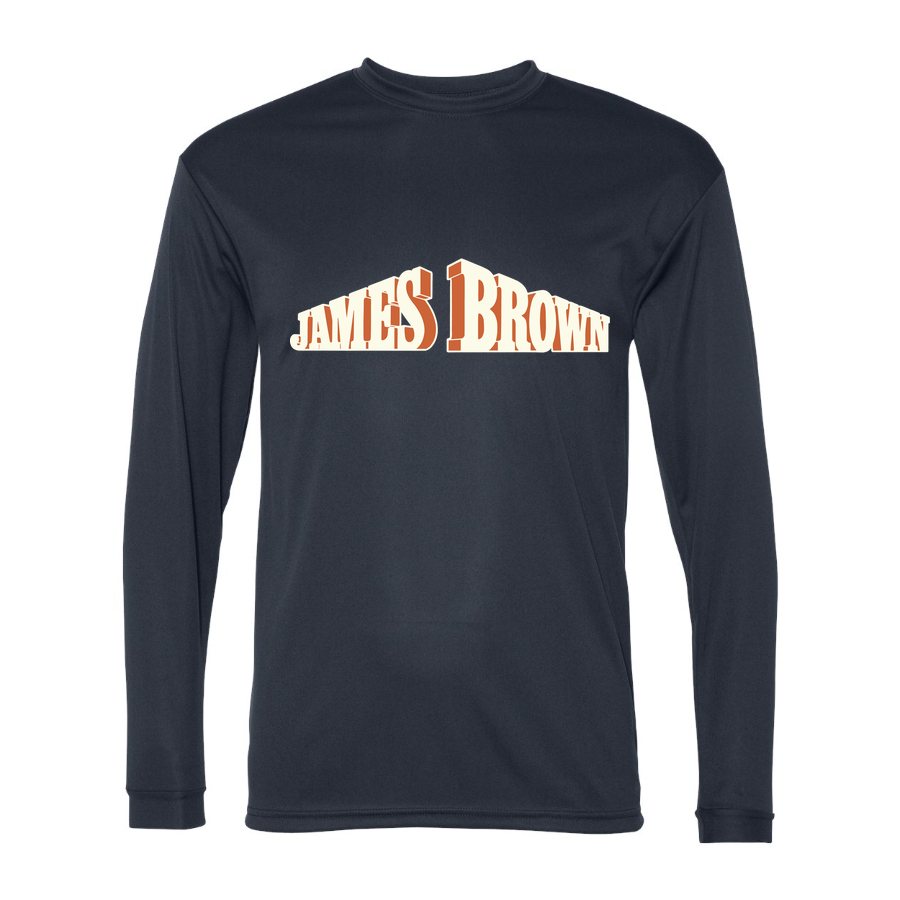 Men's James Brown Polyester Long Sleeve T-Shirt - Navy